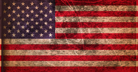 Grunge dirty flag of United States of America