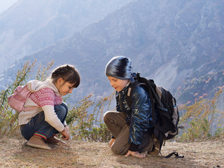 Fototapeta premium Portrait of boy and girl