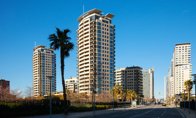 Naklejka premium Barcelona, Spain. Sant Marti district