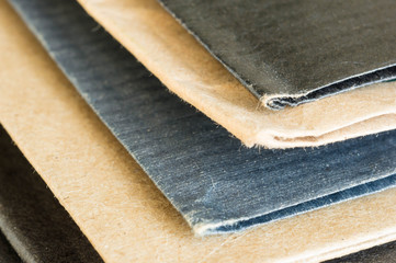 Background from multi-colored paper packages