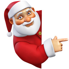 3d cartoon santa