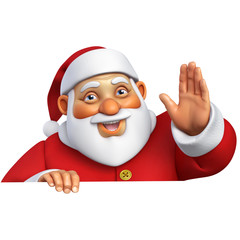 3d cartoon santa