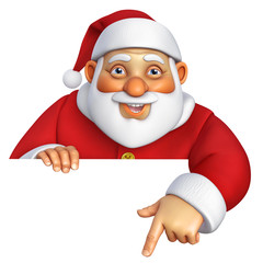 3d cartoon santa