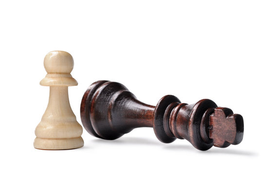 Chess pieces - king and pawn