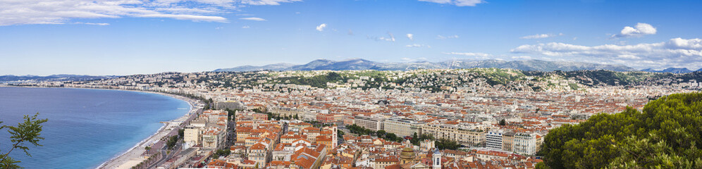 Fototapeta na wymiar Nice city, Nizza panorama..