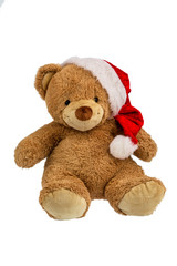 Teddybär mit Weihnachtsgeschenken