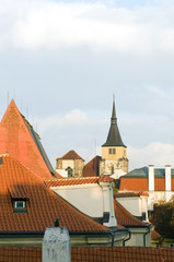 Fototapeta premium typical architecture rooftops Krakow Poland historic district o
