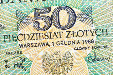 Polish old banknotes
