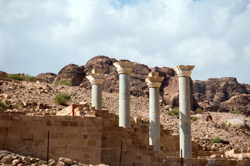 Fototapeta premium Blue Chapel Complex in Petra