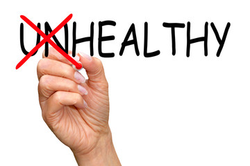 Fototapeta premium Healthy instead unhealthy