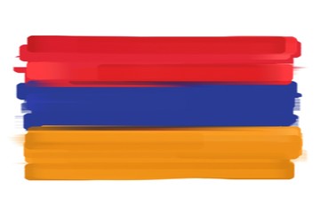 Armenian hand painted flag