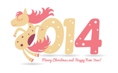 horse for Christmas greetings