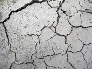 Cracks on the ground