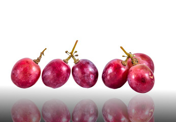 red grape isolated on white