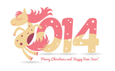 horse for Christmas greetings and calendar