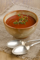 fresh made organic tomato soup