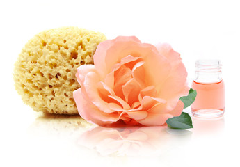 Badeschwamm mit Rose