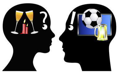 Candle Light or Football, different leisure behavior