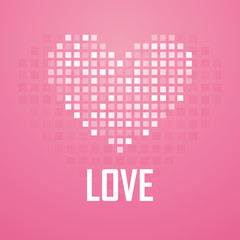 Heart Pixel icon, vector illustration - 58143374