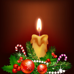 Christmas candle light