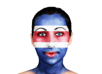 Face  with the Costa Rica flag