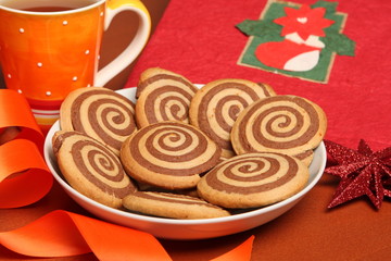 weihnachtliches schwarz - weiss Gebäck