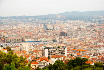 Fototapeta na wymiar View over Marseille, France