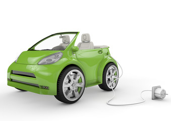 Plakat car with power plug