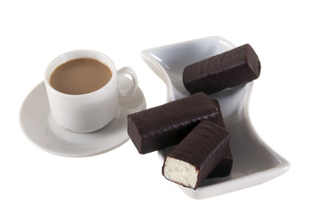 Cottage cheese with chocolate