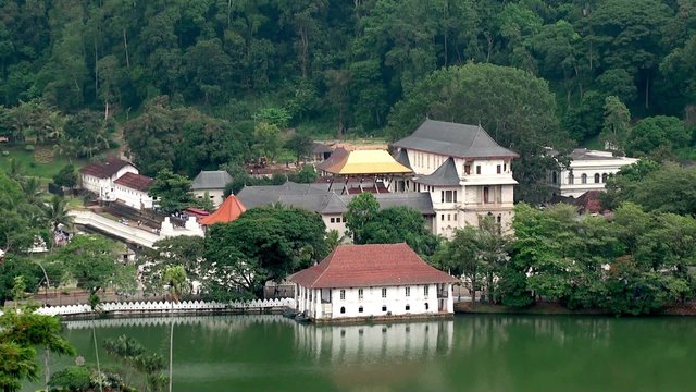 The Temple of the Tooth Relic in Kandy, Sri Lanka.