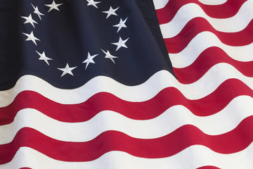 United States flag with thirteen stars