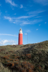 red watchower in the sand dunes