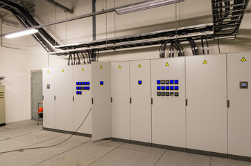 Switchgear in electrical room