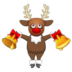 Christmas deer with bells