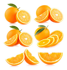 Fototapeta na wymiar Kolekcja 6 pomarańczowych zdjęć