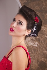 Naklejka premium Pinup portrait