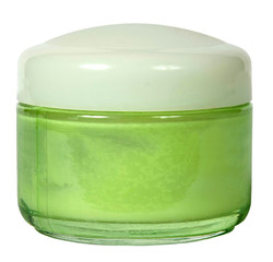 cosmetic creams isolated on white background. Closeup of jar of