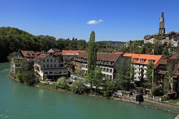 Fototapeta na wymiar Cityscape of Bern and Aare River, Switzerland