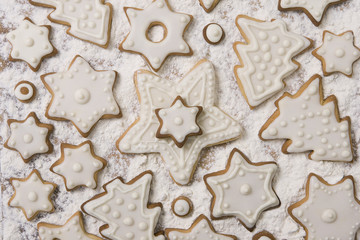 Christmas Ginger and Honey cookies, variety of Christmas cookies