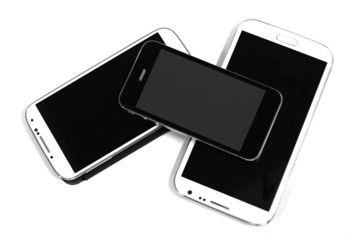 black and white smart phones