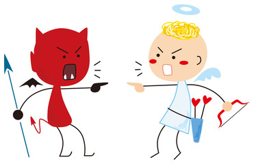 悪魔の子供と天使の口喧嘩