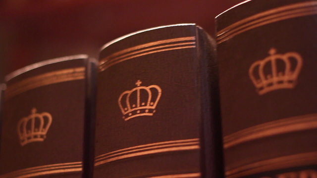 Book with a luxurious leather binding