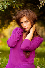 Portrait Of Young Beautiful Woman