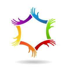 Leader Hands Vector Logo
