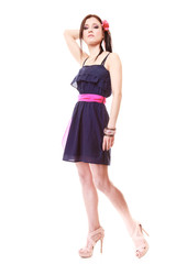 Girl in summer style. Fashion photo isolated