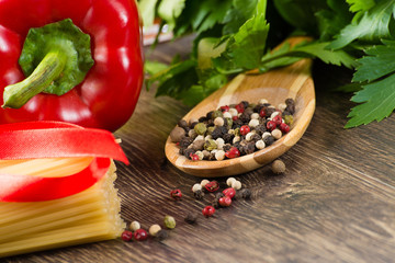 close-up of Asian spices