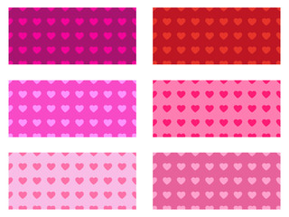 Valentine's heart pattern set