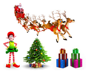 Naklejka premium Christmas Design Set