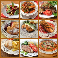 collage of various meals