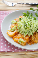 Italian risotto with braised cabbage